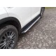 Пороги алюминиевые ТСС с накладкой для Mazda CX-5 2018-2023 артикул MAZCX517-29AL