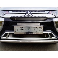 Решетка радиатора нижняя 12 мм для Mitsubishi Outlander 2018-2023
