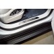 Накладки на пороги на пластик вставка зеркальный лист надпись Cayenne Turbo 4 штуки для Porsche Cayenne Turbo 2018-2023 артикул PORSCAY18-09