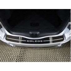 Накладка на задний бампер зеркальный лист надпись Koleos для Renault Koleos 2018-2023