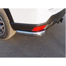 Защита задняя овальные длинные уголки 75х42 мм для Subaru Forester SK 2018-2023