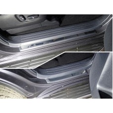 Накладки на пластиковые пороги зеркальный лист 4 штуки для Toyota Land Cruiser Prado 150 2017-2023