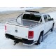 Пороги с площадкой алюминиевый лист 60 мм для Volkswagen Amarok 2016-2023 артикул VWAMAR17-26