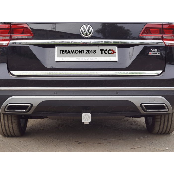 Накладка на заднюю дверь лист зеркальный для Volkswagen Teramont 2018-2024 артикул VWTER18-02