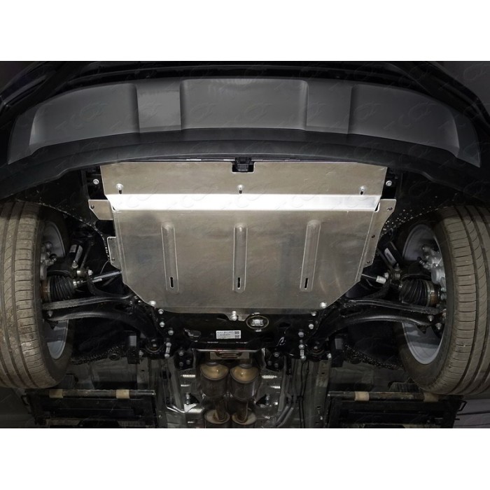 Защиты комплект алюминий 4 мм: картер и бак для Volkswagen Teramont 2018-2023 артикул ZKTCC00363K