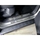 Накладки на пластиковые пороги шлифованный лист надпись Tiguan 2 шт для Volkswagen Tiguan 2016-2023 артикул VWTIG17-27