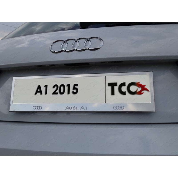 Рамка номерного знака Audi A1 (комплект) для  Любые артикул AUDIA1-01RN