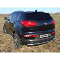 Защита заднего бампера центральная 60 мм для Kia Sportage 2014-2015