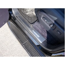 Накладки на пороги шлифованный лист для Lexus LX-570 Sport 2014-2022