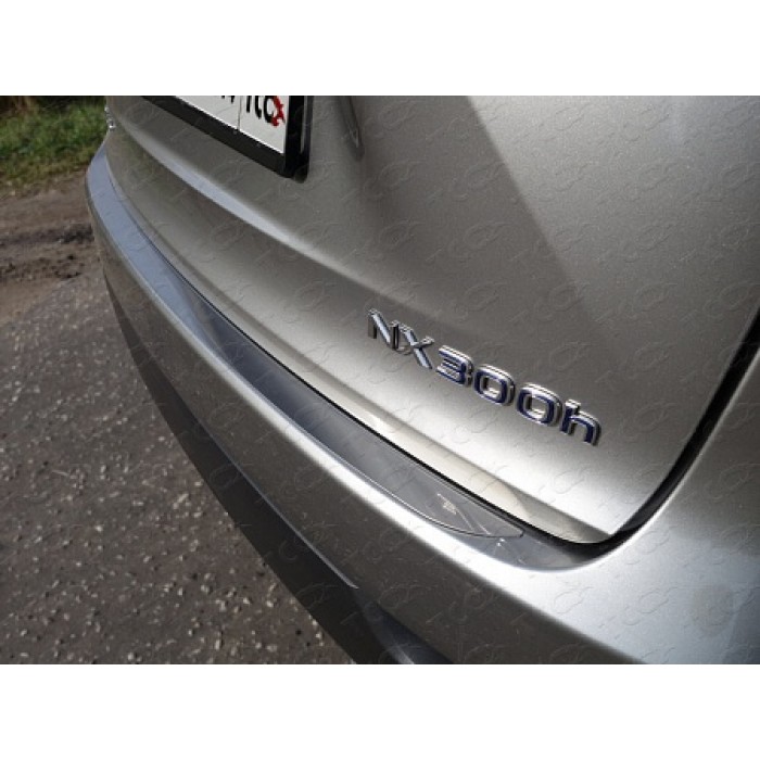 Накладка на задний бампер лист для Lexus NX-300h 2014-2017 артикул LEXNX300H14-18