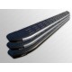 Пороги алюминиевые ТСС с накладкой серебристые для Mitsubishi Pajero 4 2011-2014 артикул MITPAJ413-12SL
