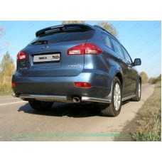 Защита заднего бампера уголки 60 мм для Subaru Tribeca 2007-2014