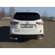 Защита заднего бампера уголки 60 мм для Toyota Highlander 2014-2016 артикул TOYHIGHL14-17