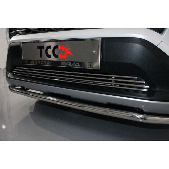 Накладка решетки радиатора нижняя 12 мм для Toyota RAV4 2019-2023 артикул TOYRAV19-16