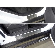 Накладки на пороги шлифованный лист для Ford Kuga 2016-2019