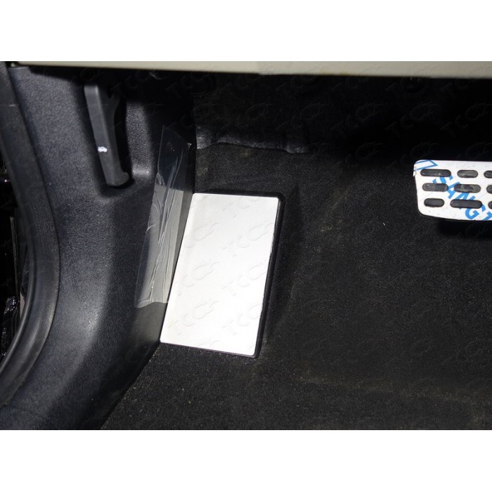 Накладка площадки левой ноги лист алюминий 4 мм для Kia Sorento Prime 2018-2020 артикул KIASORPR18-09