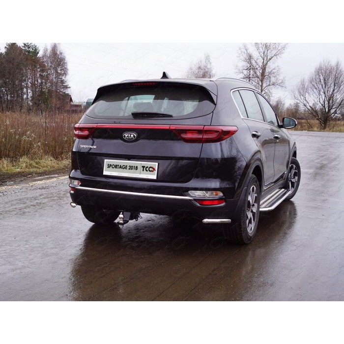Фаркоп ТСС оцинкованный, шар E нержавеющий для Kia Sportage 2018-2022 артикул TCU00132N