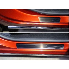 Накладки на пороги зеркальный лист для Lada XRay 2016-2022