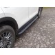 Пороги алюминиевые ТСС с накладкой чёрные для Mazda CX-5 2018-2023 артикул MAZCX517-29BL