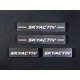 Накладки на пластиковые пороги зеркальный лист надпись Skyactive для Mazda CX-5 2015-2023 артикул MAZCX515-37