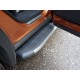 Пороги алюминиевые ТСС с накладкой серые для Nissan Murano 2016-2022 артикул NISMUR16-19GR