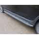 Пороги алюминиевые ТСС с накладкой чёрный карбон для Subaru XV 2017-2023 артикул SUBXV17-15BL