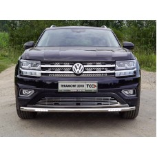 Защита переднего бампера с ДХО 60 мм для Volkswagen Teramont 2018-2023