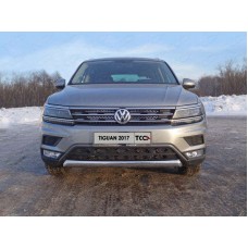 Защита передняя овальная  для Volkswagen Tiguan 2016-2023