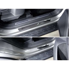 Накладки на пороги внешние зеркальный лист 4 шт для Volkswagen Tiguan 2016-2023
