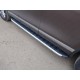 Пороги алюминиевые ТСС с накладкой (авто с брызговиками) для Volkswagen Touareg 2014-2017 артикул VWTOUAR14-28AL
