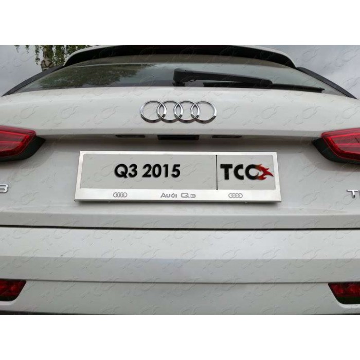 Рамка номерного знака Audi Q3 (комплект) для  Любые артикул AUDIQ3-01RN