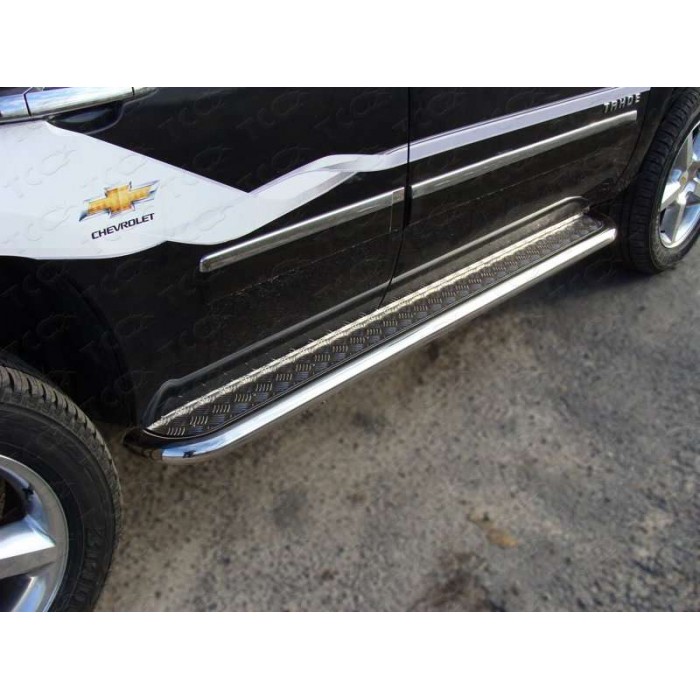 Пороги с площадкой алюминиевый лист 60 мм для Chevrolet Tahoe 2006-2014 для Chevrolet Tahoe 2006-2014