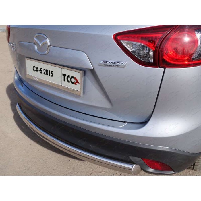 Накладка на задний бампер зеркальный лист 1 мм для Mazda CX-5 2015-2023 артикул MAZCX515-21