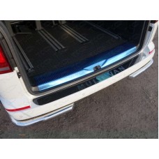 Накладка на задний бампер с надписью Multivan зеркальный лист для Volkswagen Multivan T6 2015-2023