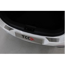 Накладки на задний бампер лист шлифованный с полосой 2 шт для Chery Tiggo 7 Pro 2020-2023
