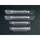 Накладки на пороги шлифованный лист надпись Santa Fe 4 штуки для Hyundai Santa Fe 2018-2020 артикул HYUNSF18-04