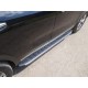 Пороги алюминиевые ТСС с накладкой серые для Kia Sorento Prime 2018-2020 артикул KIASORPR18-26GR