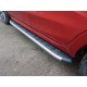 Пороги алюминиевые ТСС с накладкой серебристые для Lada XRay 2016-2022 артикул LADXRAY16-21SL