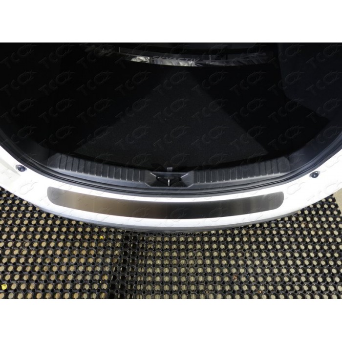 Накладка на задний бампер шлифованный лист для Mazda CX-5 2018-2023 артикул MAZCX517-10