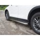 Пороги с площадкой алюминиевый лист 60 мм для Mazda CX-5 2018-2023 артикул MAZCX517-21