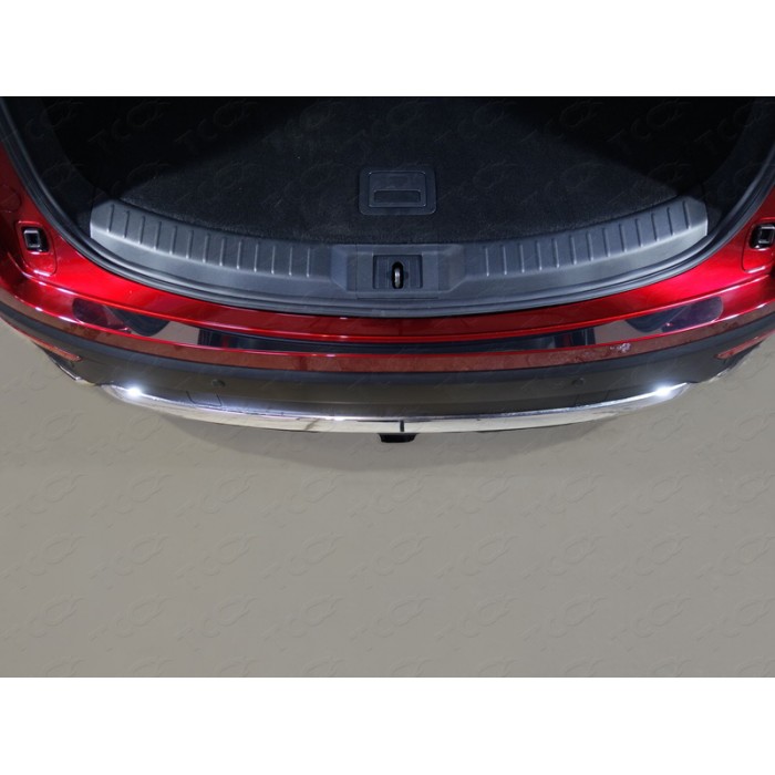 Накладка на задний бампер лист зеркальный для Mazda CX-9 2017-2023 артикул MAZCX917-05