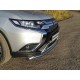 Защита переднего бампера 60 мм для Mitsubishi Outlander 2019-2023 артикул MITOUT18-35