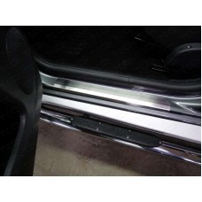 Накладки на пороги шлифованный лист 2 шт для Nissan Terrano 2014-2022