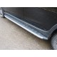 Пороги алюминиевые ТСС с накладкой серый карбон для Subaru XV 2017-2023 артикул SUBXV17-15GR
