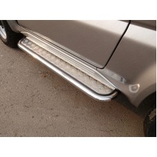 Пороги с площадкой алюминиевый лист 42 мм для Suzuki Jimny 2012-2018