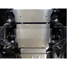Защита бака ТСС алюминий 4 мм комплект 2 шт для Toyota Fortuner 2017-2022