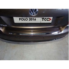 Накладка на задний бампер зеркальный лист для Volkswagen Polo 2015-2020