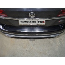 Накладка на задний бампер лист зеркальный для Volkswagen Teramont 2018-2022