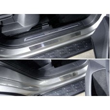 Накладки на пороги внешние шлифованный лист 4 шт для Volkswagen Tiguan 2016-2023