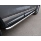 Пороги с площадкой нержавеющий лист 60 мм для Volkswagen Touareg R-Line 2014-2017 артикул VWTOUARRL14-02